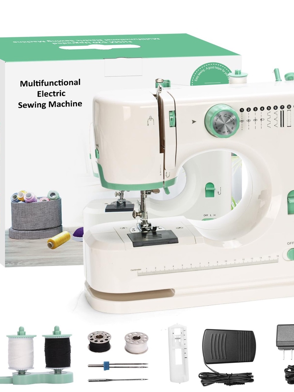 Portable Electric Sewing Machine (FHSM-520 Upgraded) - 16 Built-in Stitches
